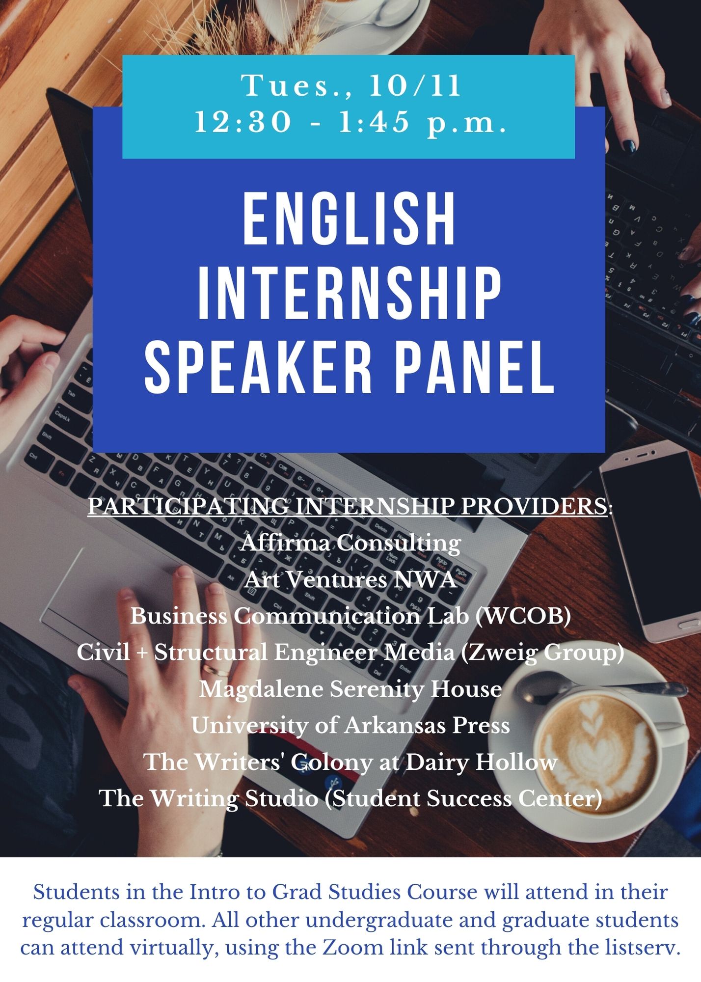internship speaker panel flyer